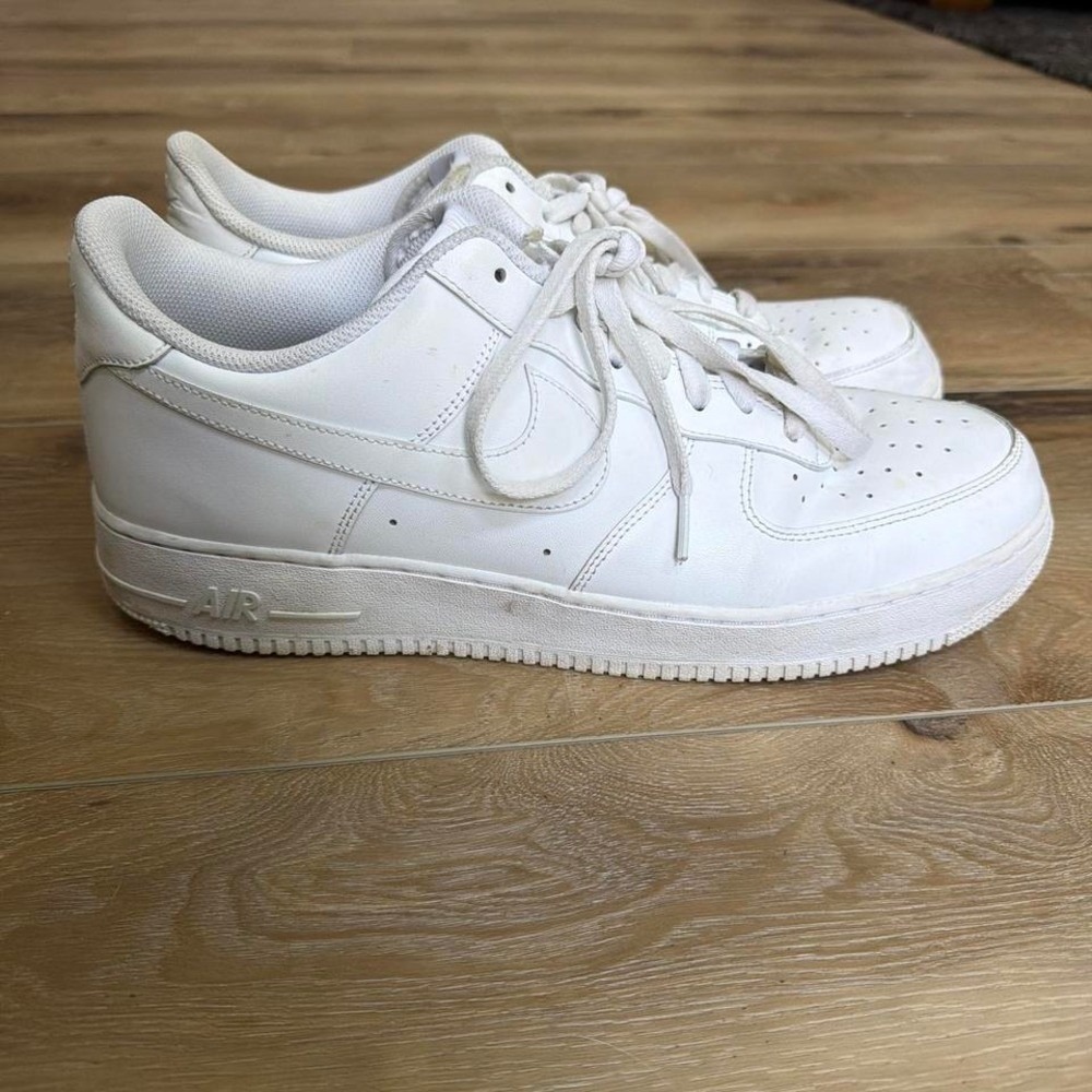Nike Shoes Mens 14 M White Air Force 1 Sneaker Leather Casual CW2288-111 Lace Up